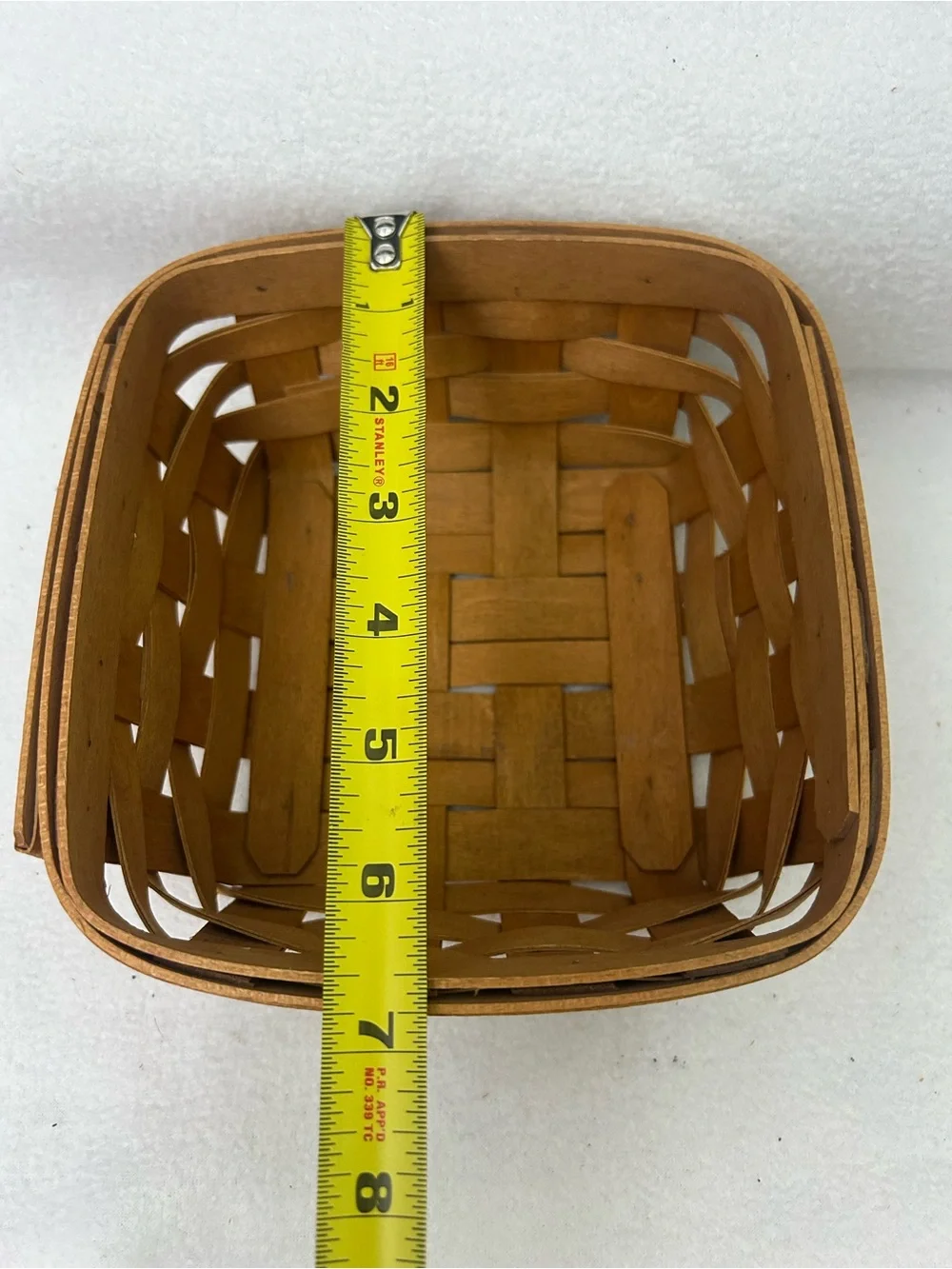 Longaberger 2007 Square / Berry Basket - Natural Brown